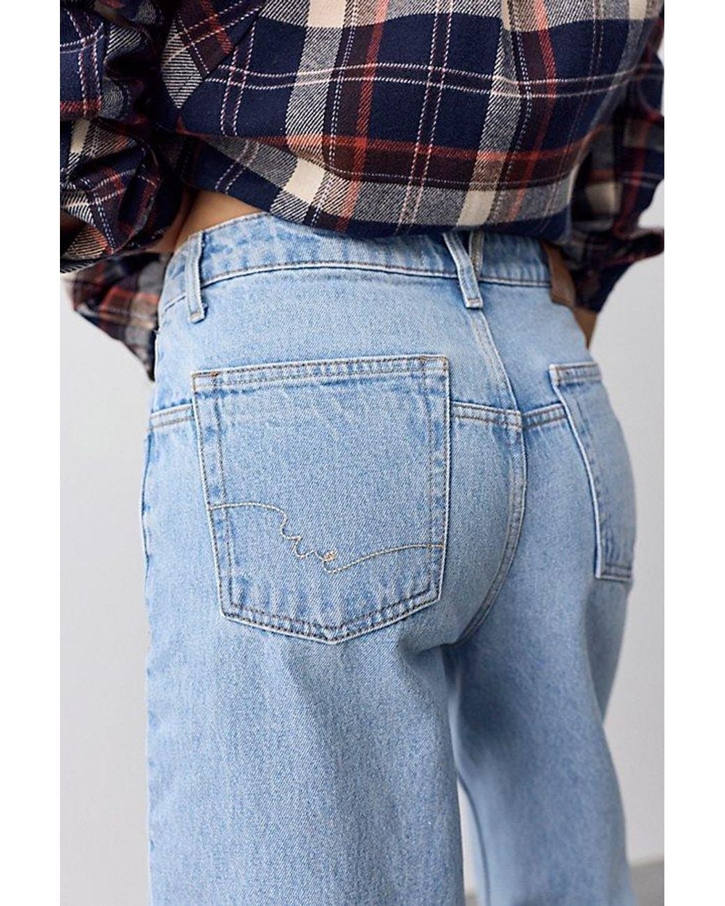 Free People Blue Deep Trance Dropped Boyfriend Jeans