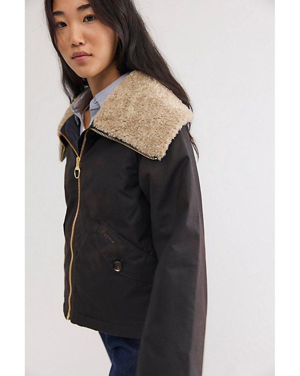 Barbour Gray Mary Waxed Cotton Jacket
