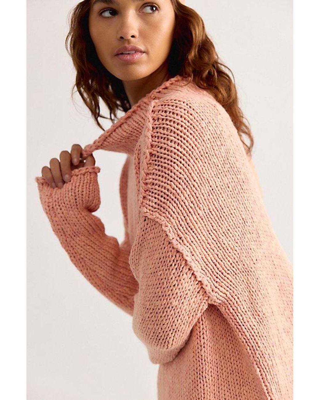 Free People Natural Opal Rollneck Knit Tunic