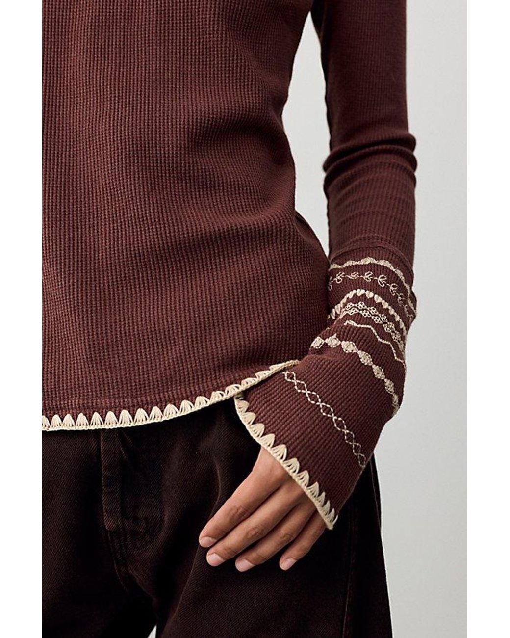 Free People Brown Aspen Thermal