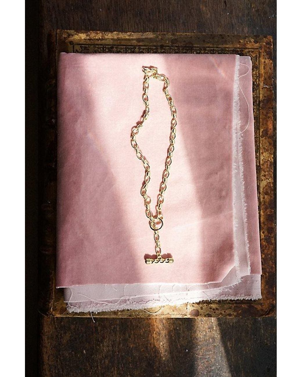 Daisy London Gray X Free People Alice T-Bar Necklace