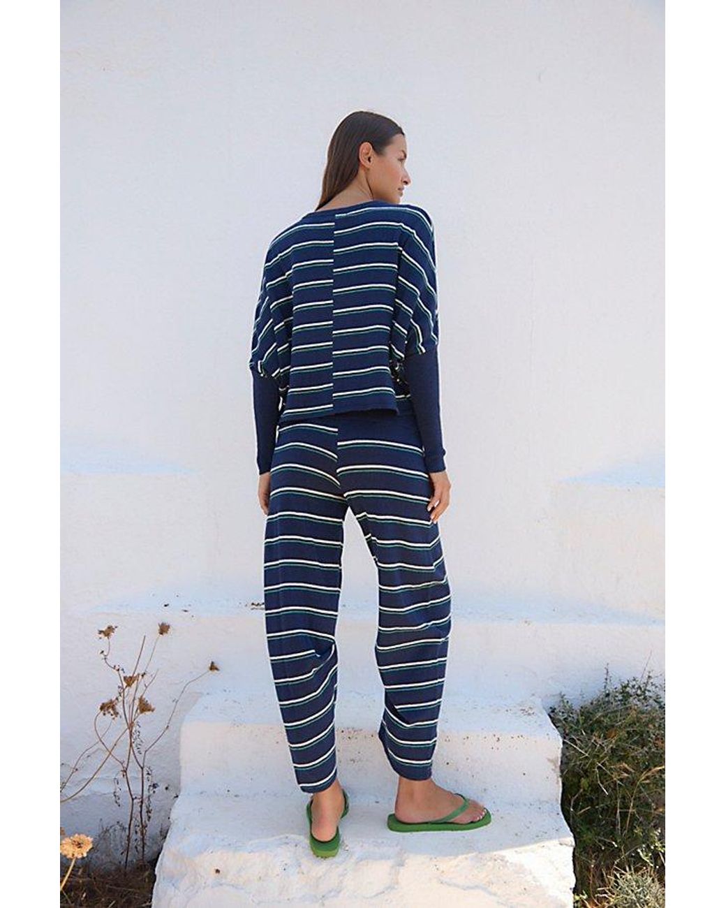 free-est Blue Sandstone Sweater Set By