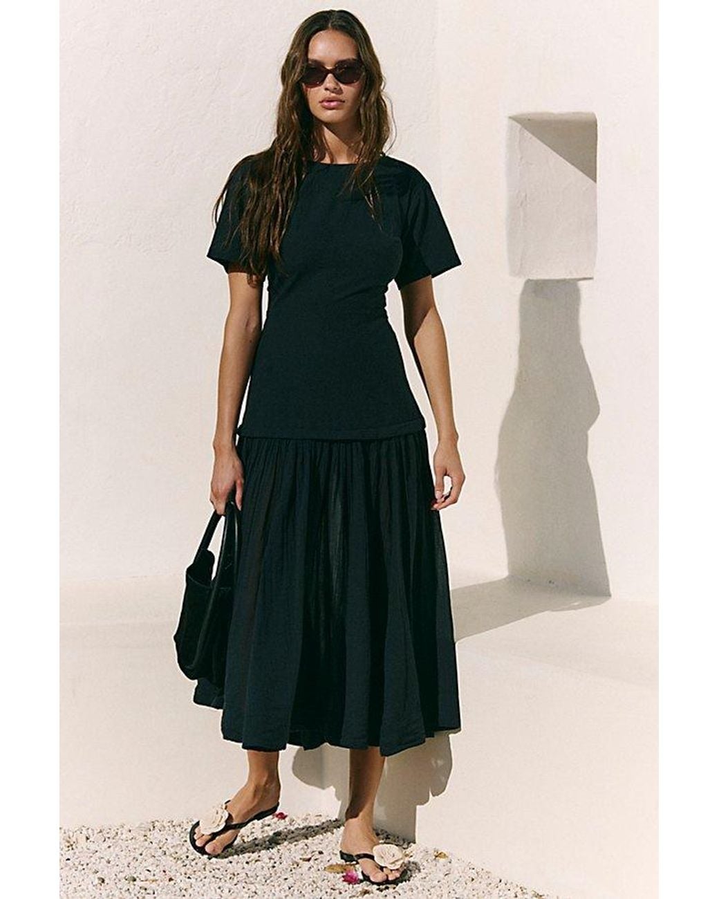 free-est Black Marcella Midi Dress By