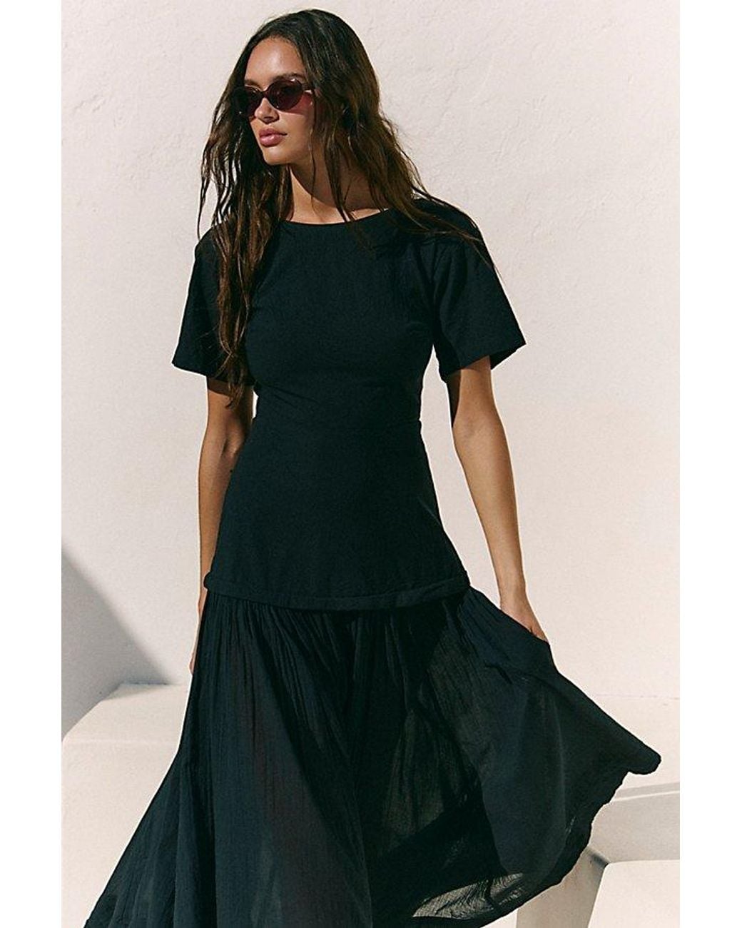 free-est Black Marcella Midi Dress By
