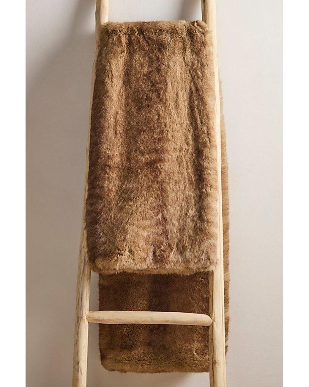 Apparis Brown Brady Faux Mink Blanket
