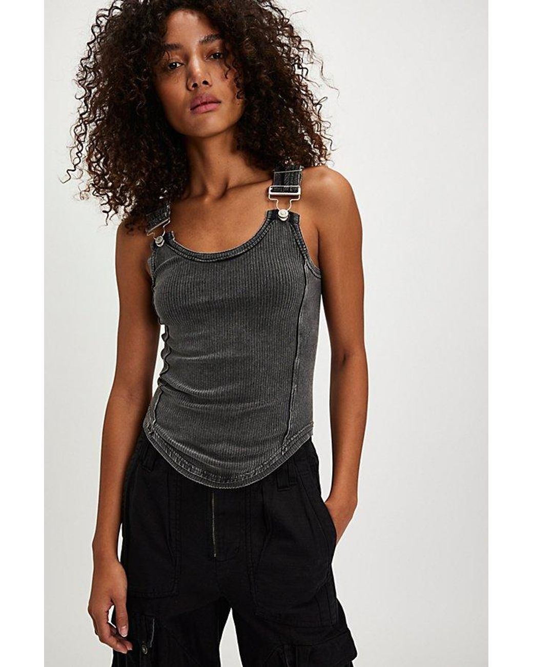 Free People Black Jamie Tank Top
