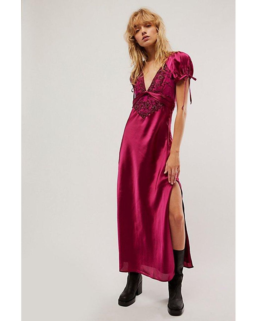 Free People Cooper Maxi Dress At In Razzy Zazzy, Size: Us 2 in Red | Lyst