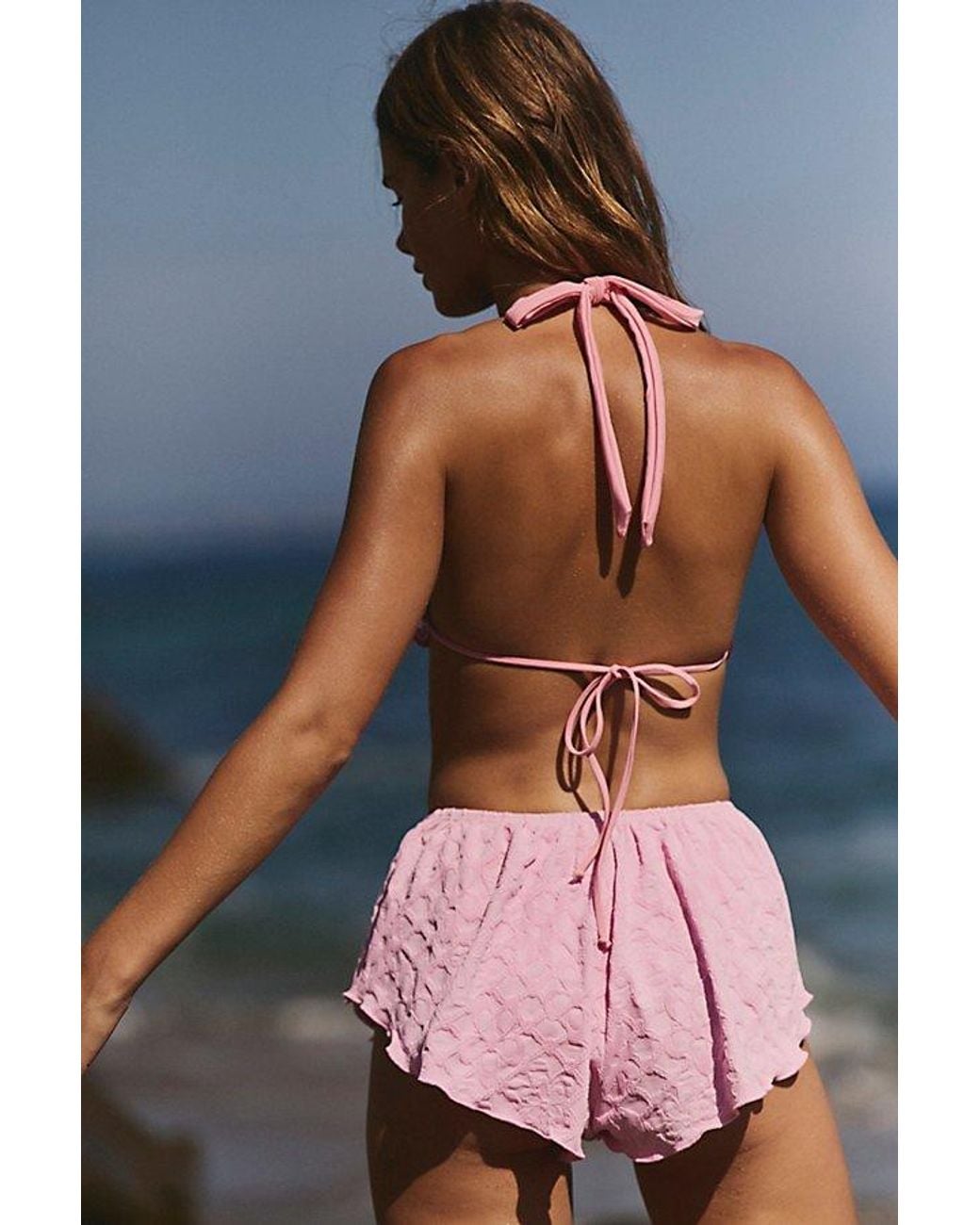 free-est Brown Alma Flutter Bikini Bottoms