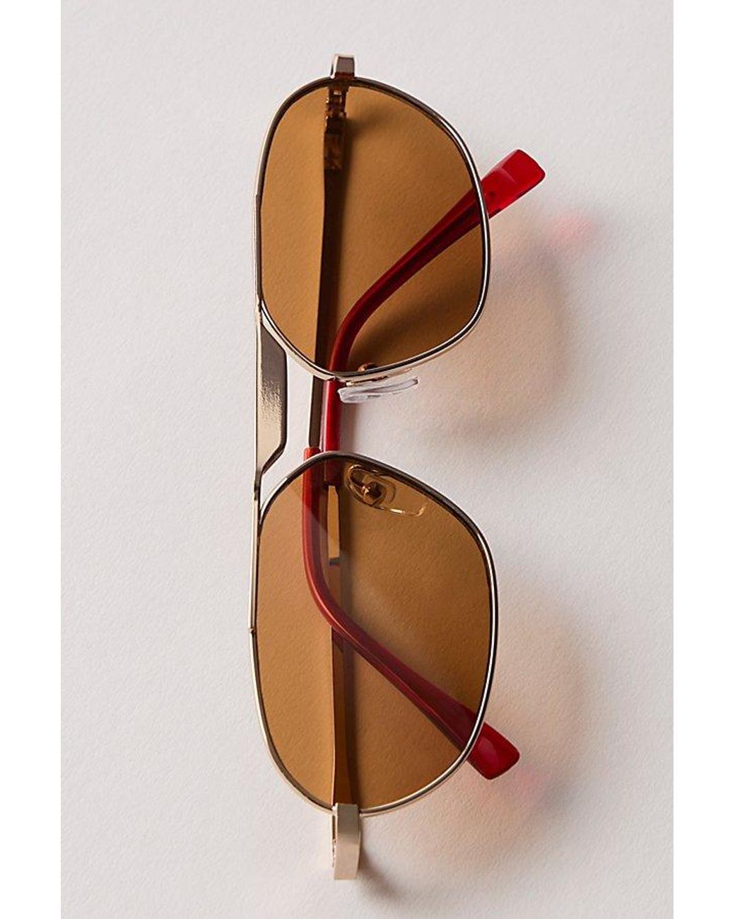 Free People Brown Tavi Aviator Sunglasses
