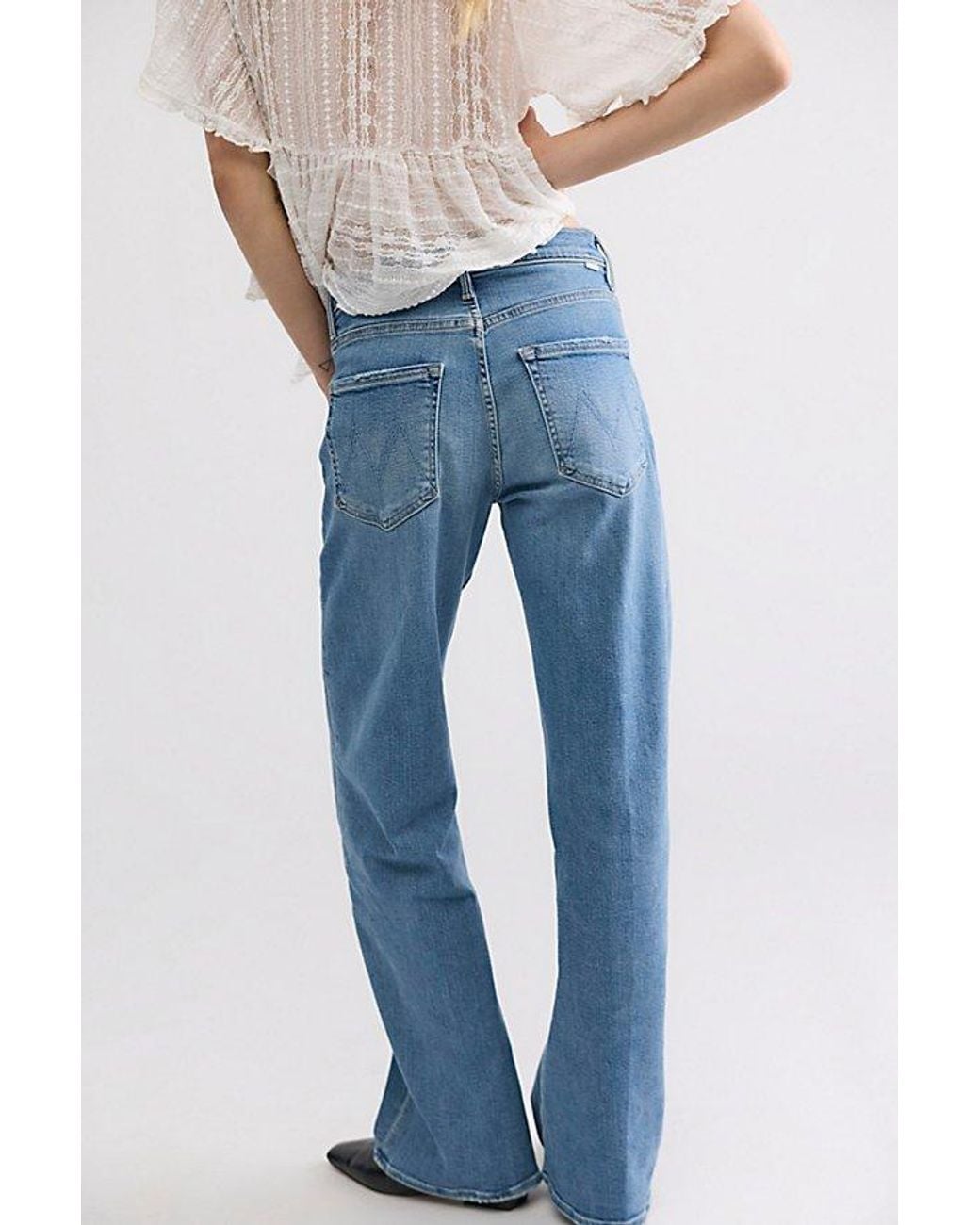 Mother Blue The Mid Rise Lasso Sneak Jeans