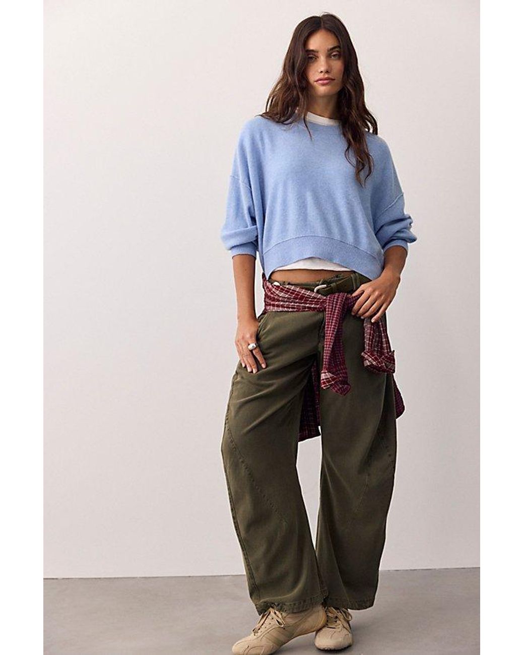 Free People Blue Solstice Cashmere Pullover