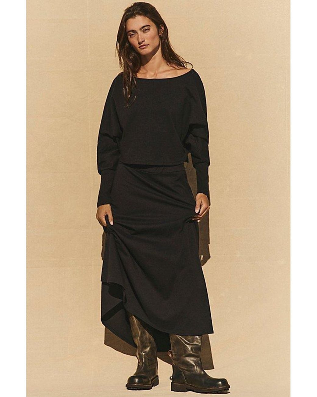 free-est Black Cilla Skirt Set By