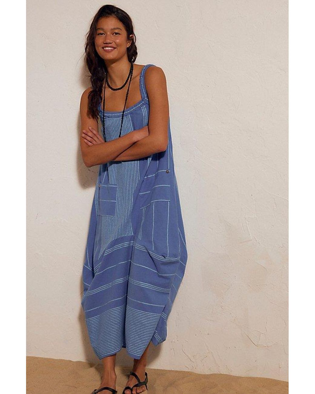 free-est Blue Wilder Midi Dress By