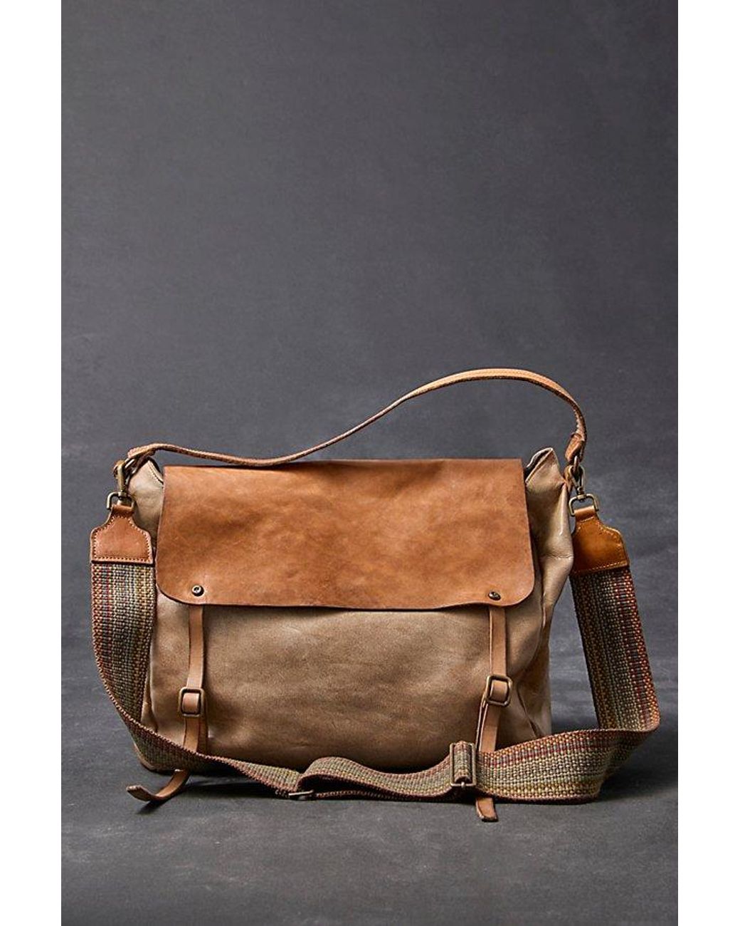 Free People Brown Benton Messenger Bag