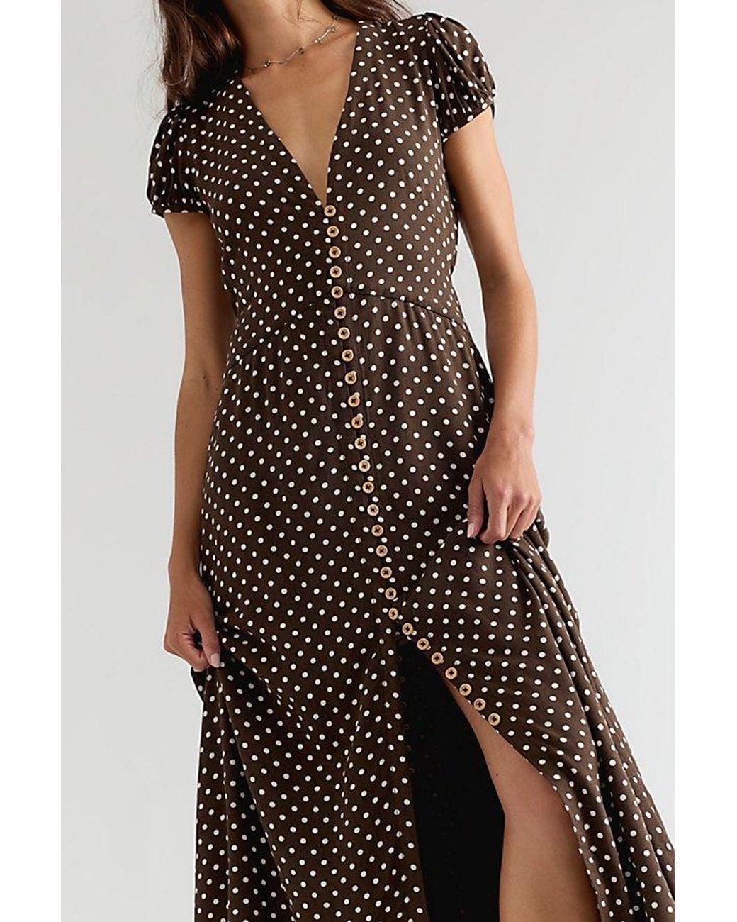 Free People Brown Need Me Midi Dress