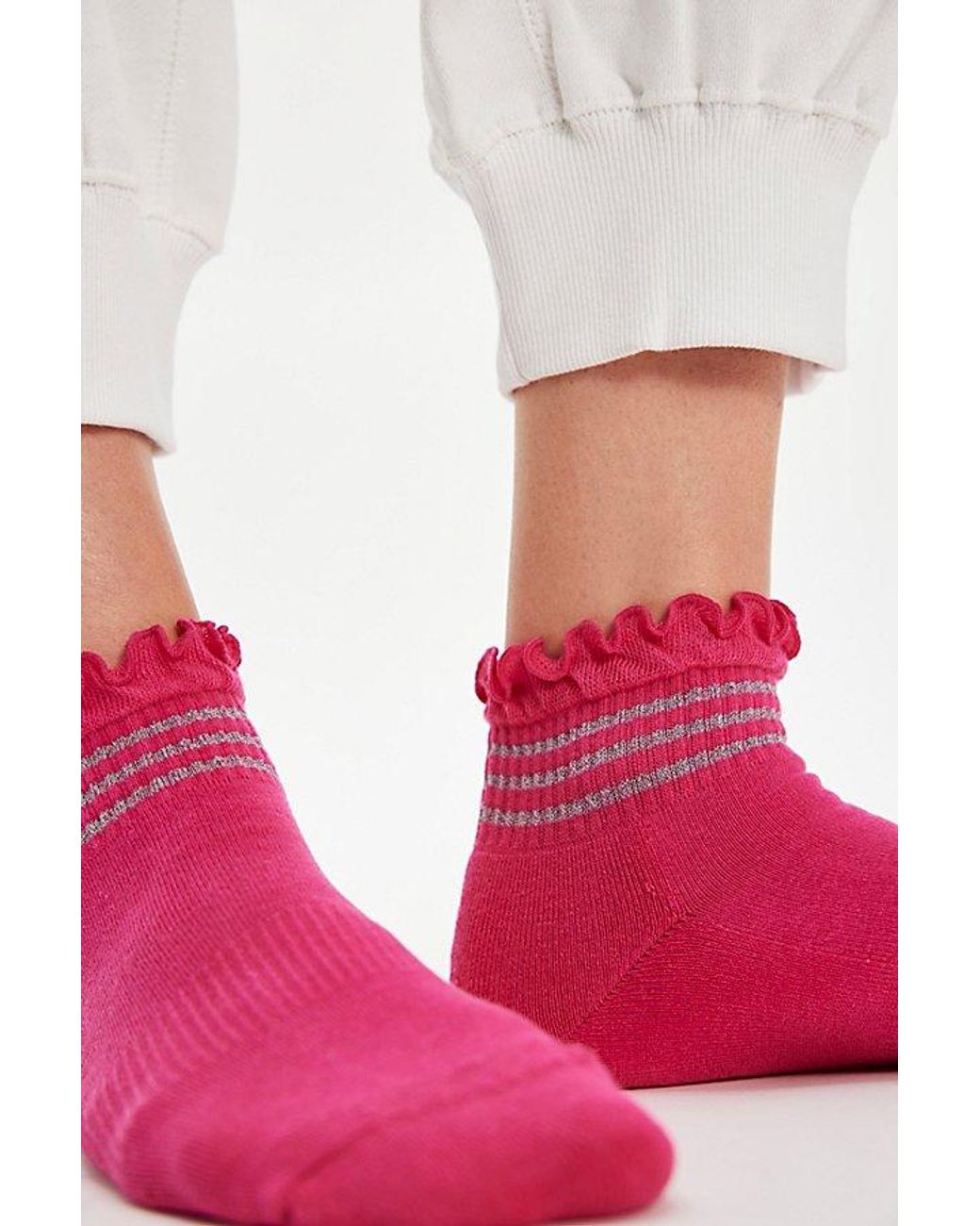 Fp Movement Rally Reflective Ruffle Socks in Pink | Lyst