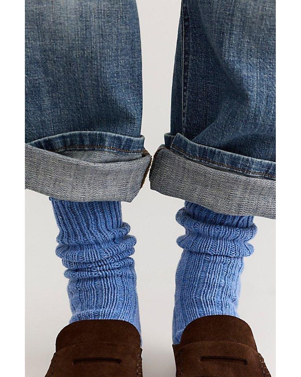 Thunders Love Blue Soft Wool Socks