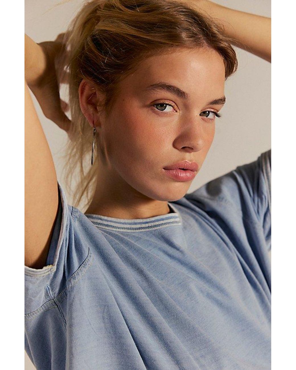 Free People Blue Bad Habit Tee