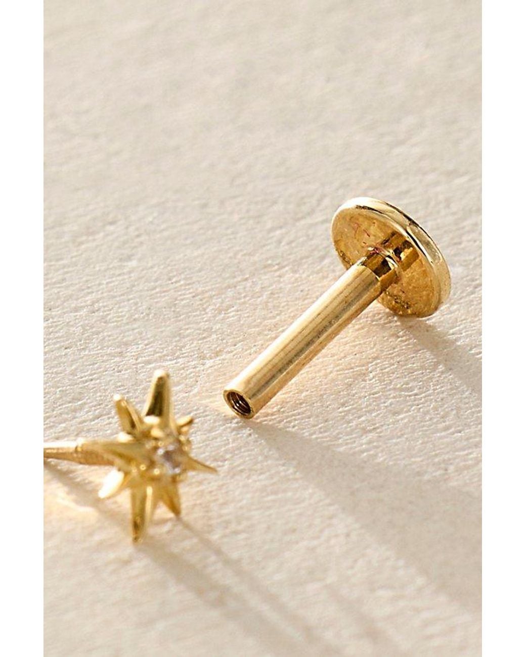 Local Eclectic Metallic Starburst Flatback Earrings