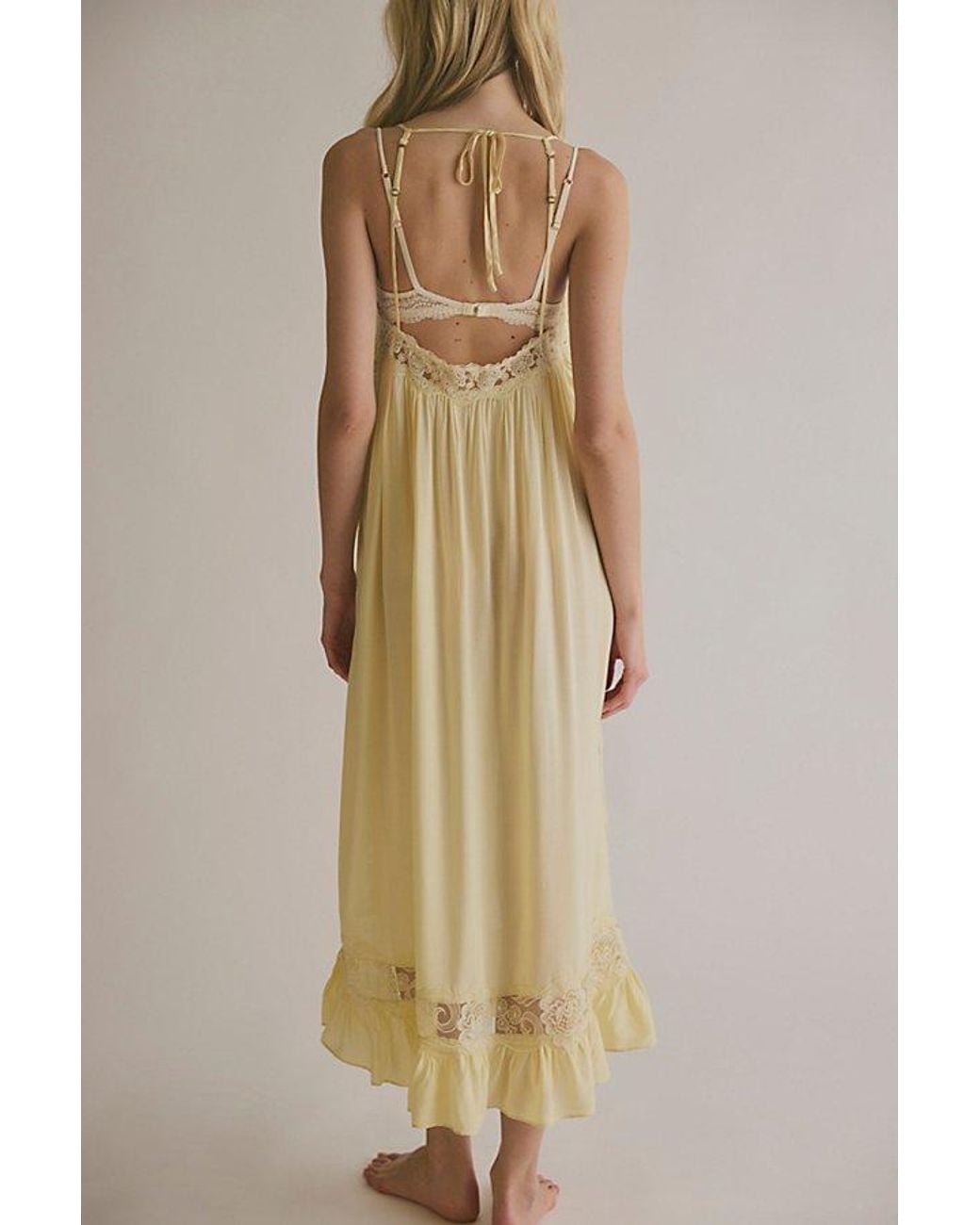 Free People Natural Kiss Me Later Maxi Slip Dress By