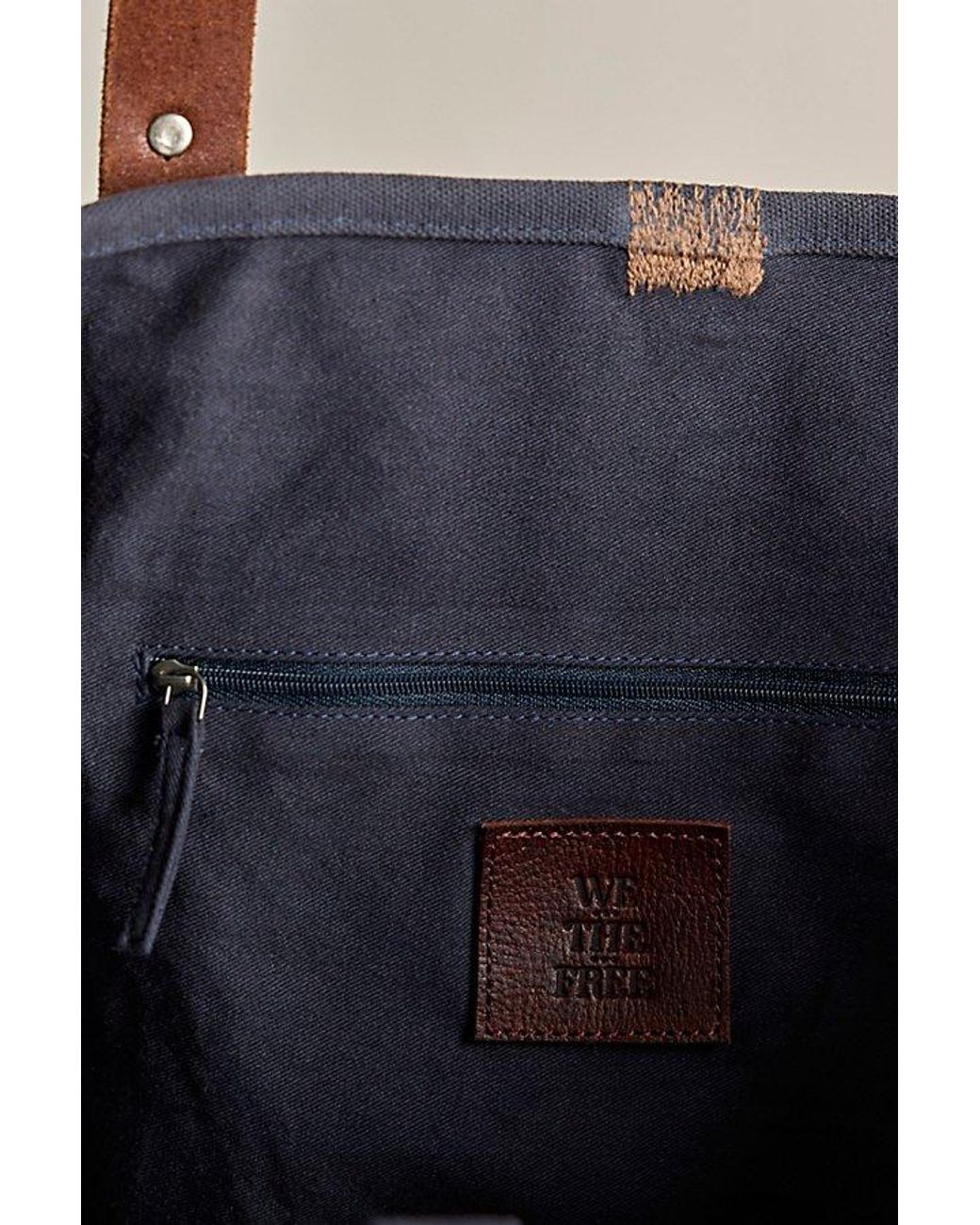 Free People Blue Preston Canvas Bag