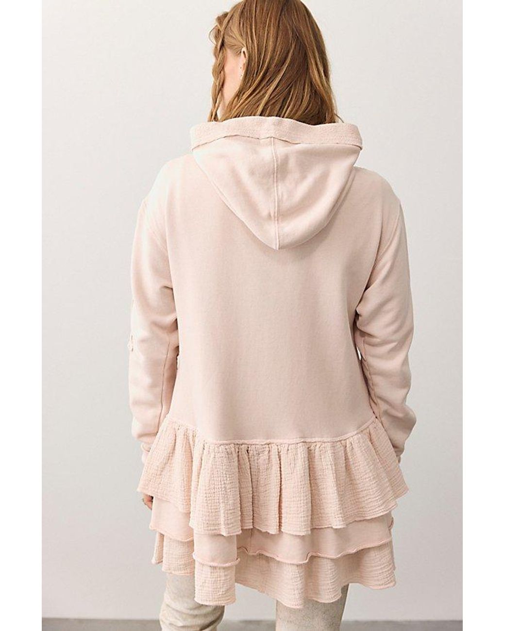 Free People Natural Piece Of Cake Zip-Up Cardi