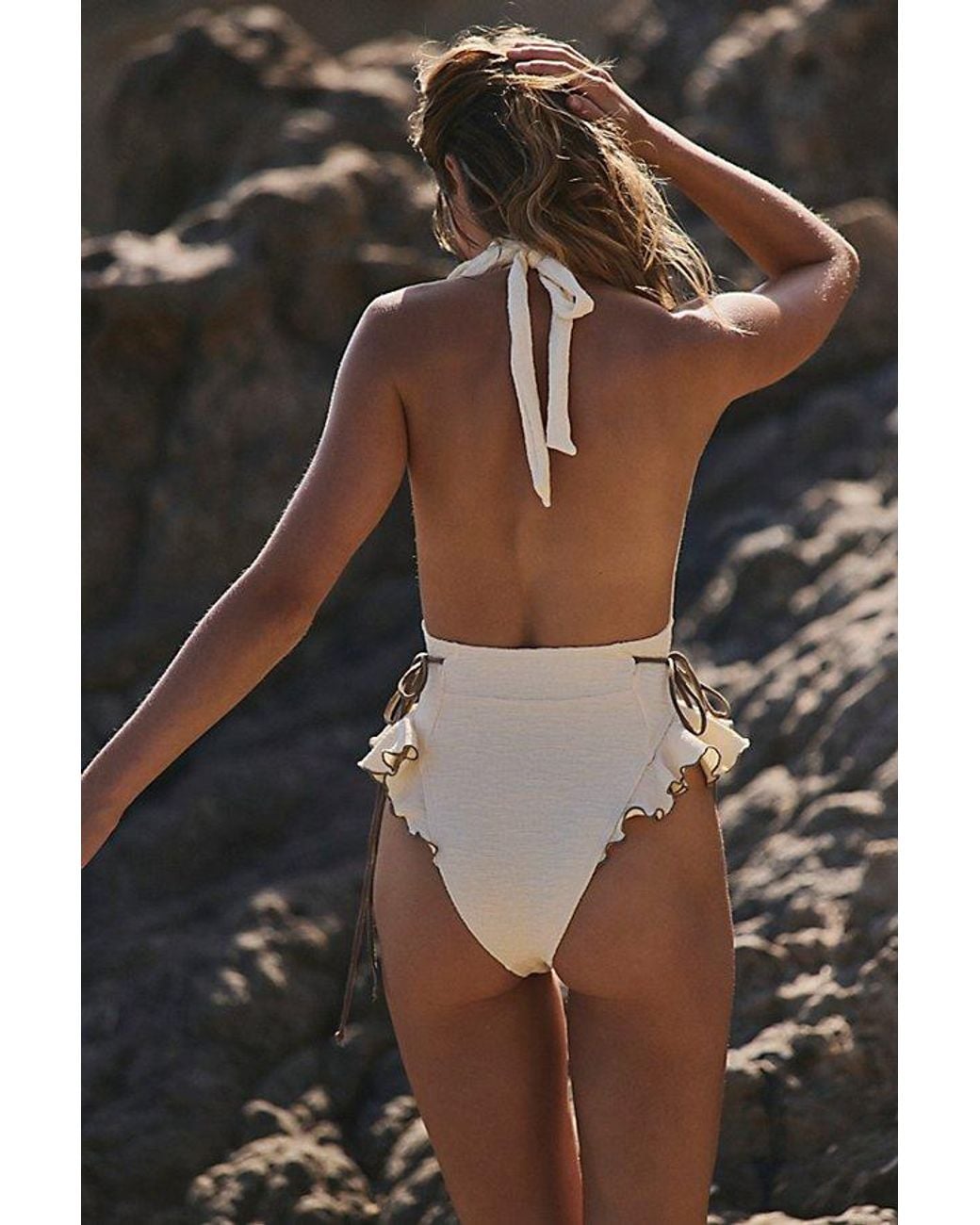 free-est Black Lyra Solid One-Piece Swimsuit