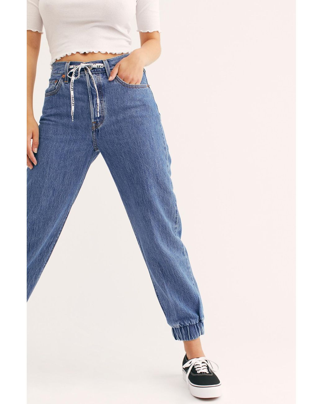 Free People Denim Levi's 501 Jogger Jeans By Levi's in Blue | Lyst