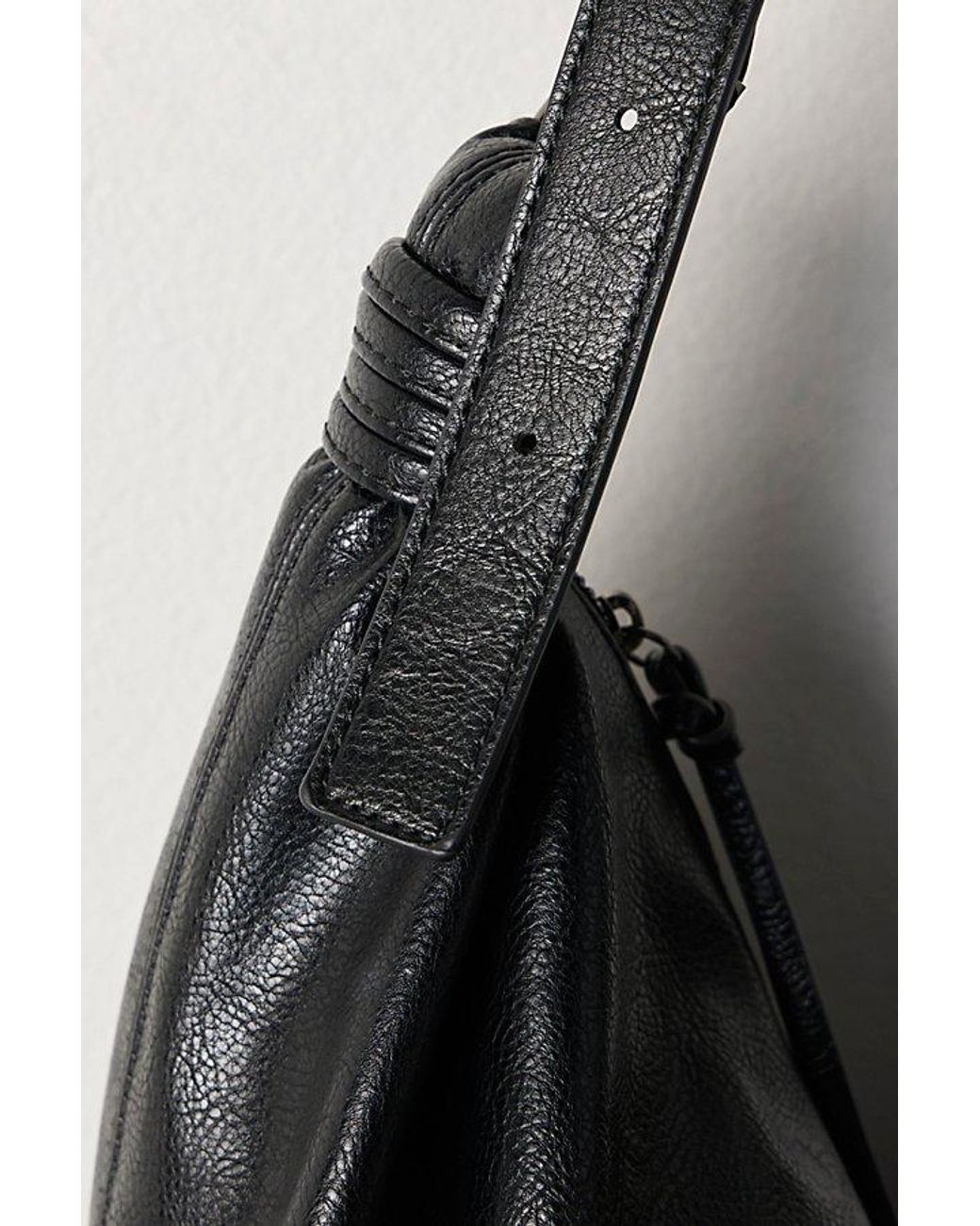 Free People Black Vegan Slouch Bag
