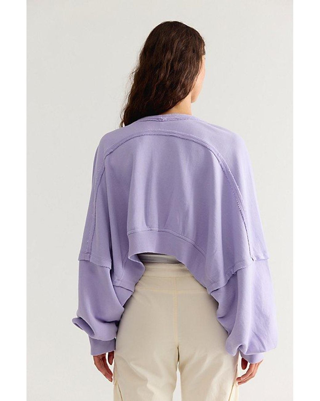 Free People Purple Shrug It Off Sweatshirt