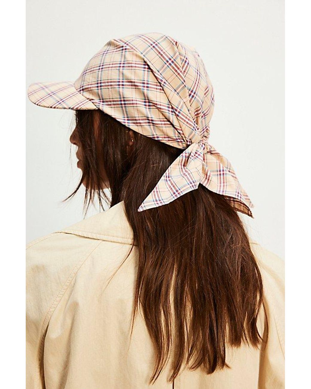 Free People Ellie Brimmed Scarf Hat in Beige Pinstripe NWT Clyde Ellie Brimmed Scarf Hat By in Natural | Lyst main image 4