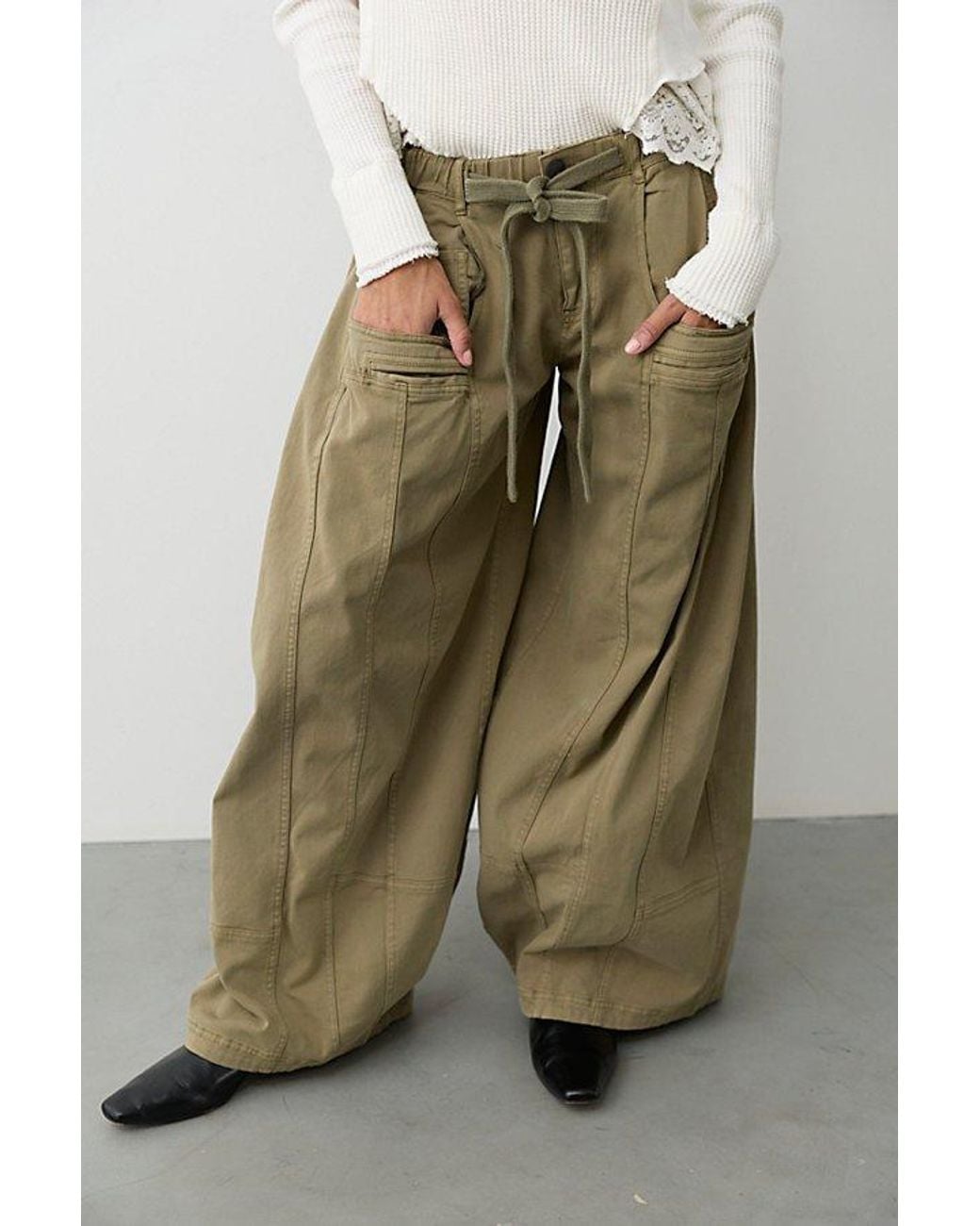 Free People Natural Take Shape Wide Taper Pants
