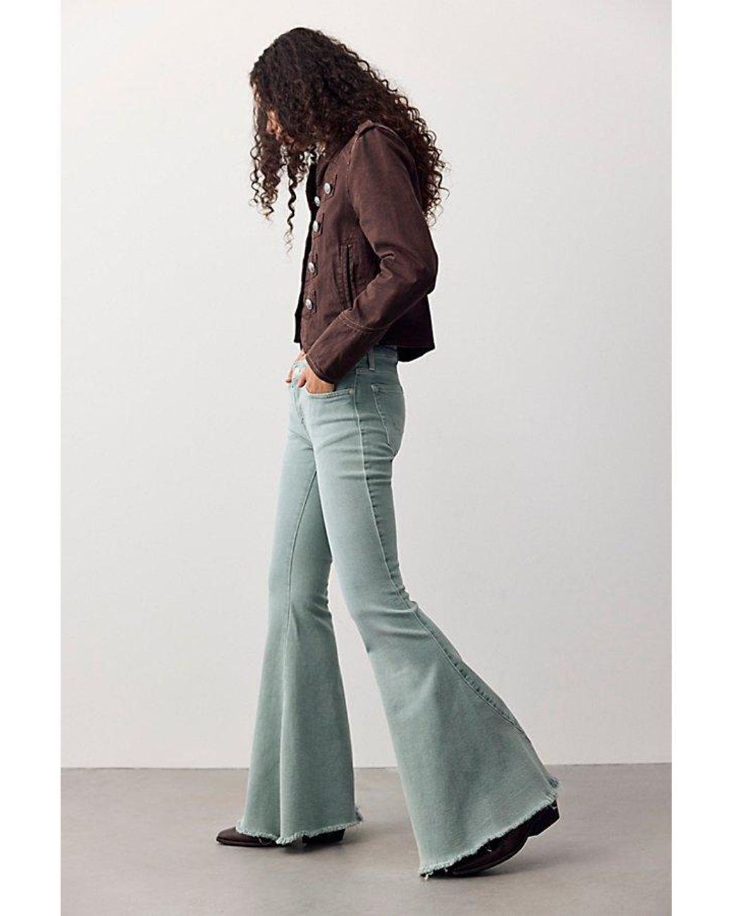 Free People Multicolor We The Free Emre Low-Rise Flare Jeans