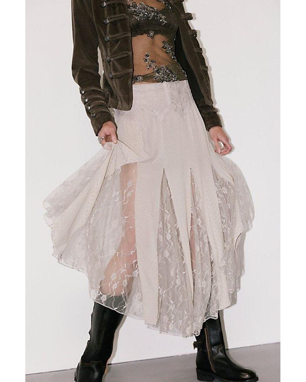 Intimately By Free People Multicolor Nice To Meet You Maxi Slip Skirt By