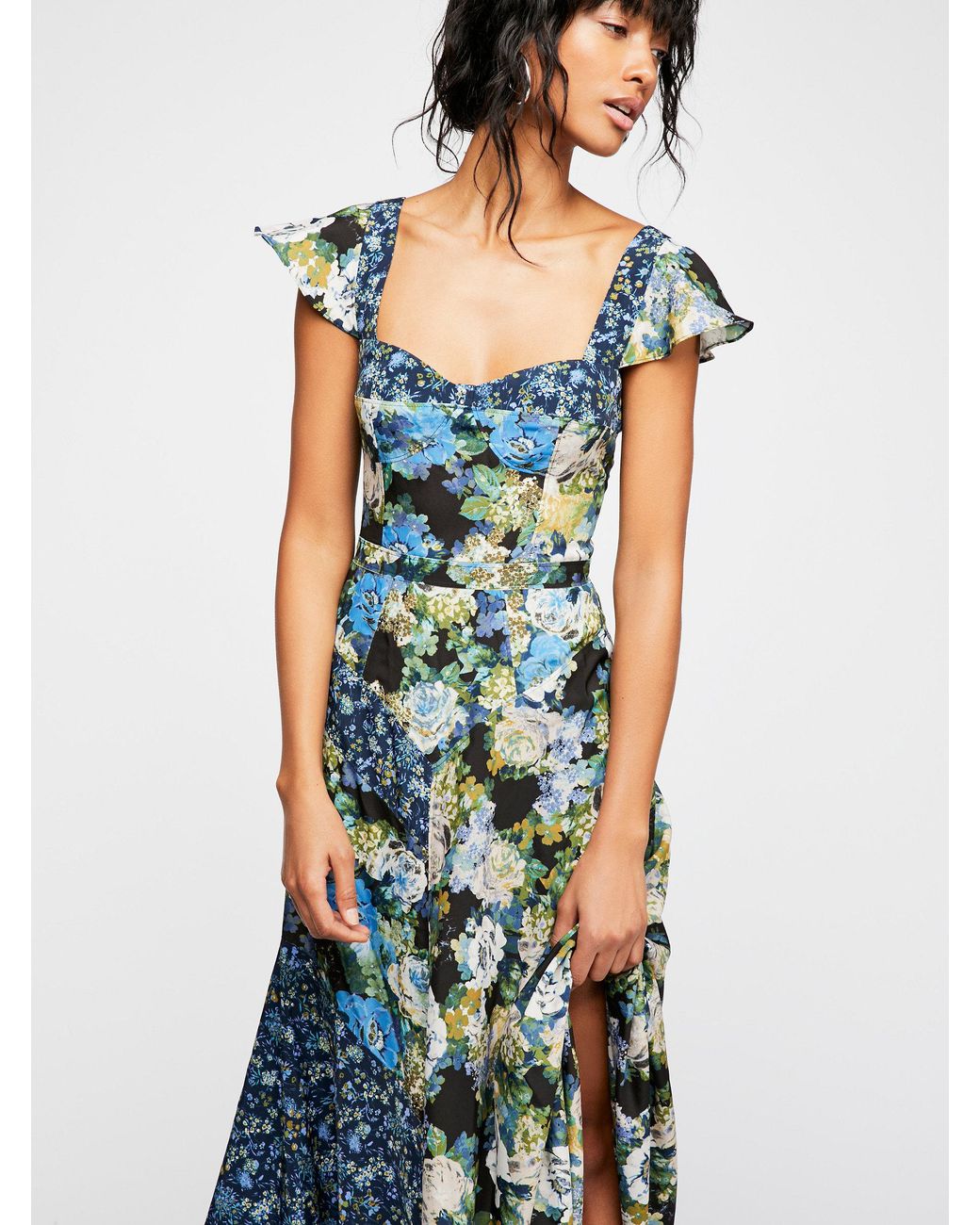 NWT $250 FREE PEOPLE La Fleur Maxi Floral  Dress ☮  Size 4 