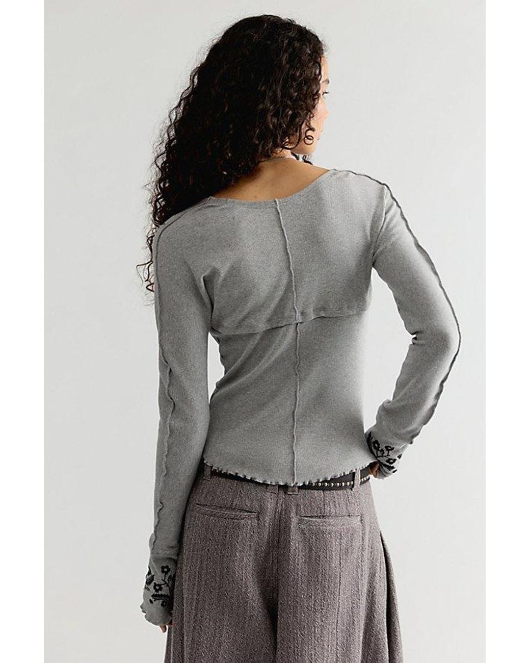 Free People Multicolor Olivia Long-Sleeve Top