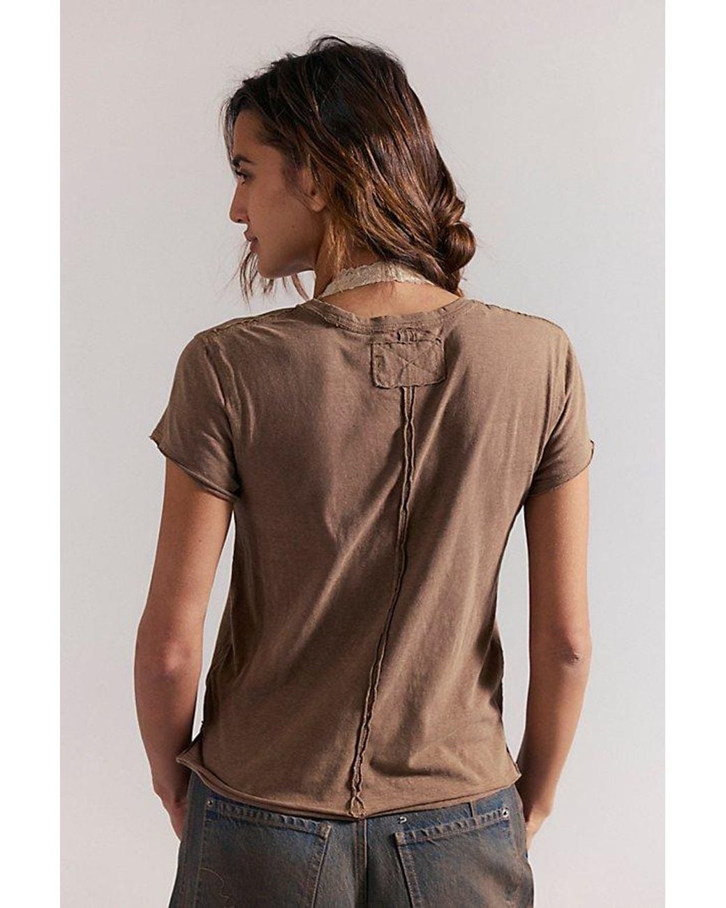 Free People Brown Nova Tee