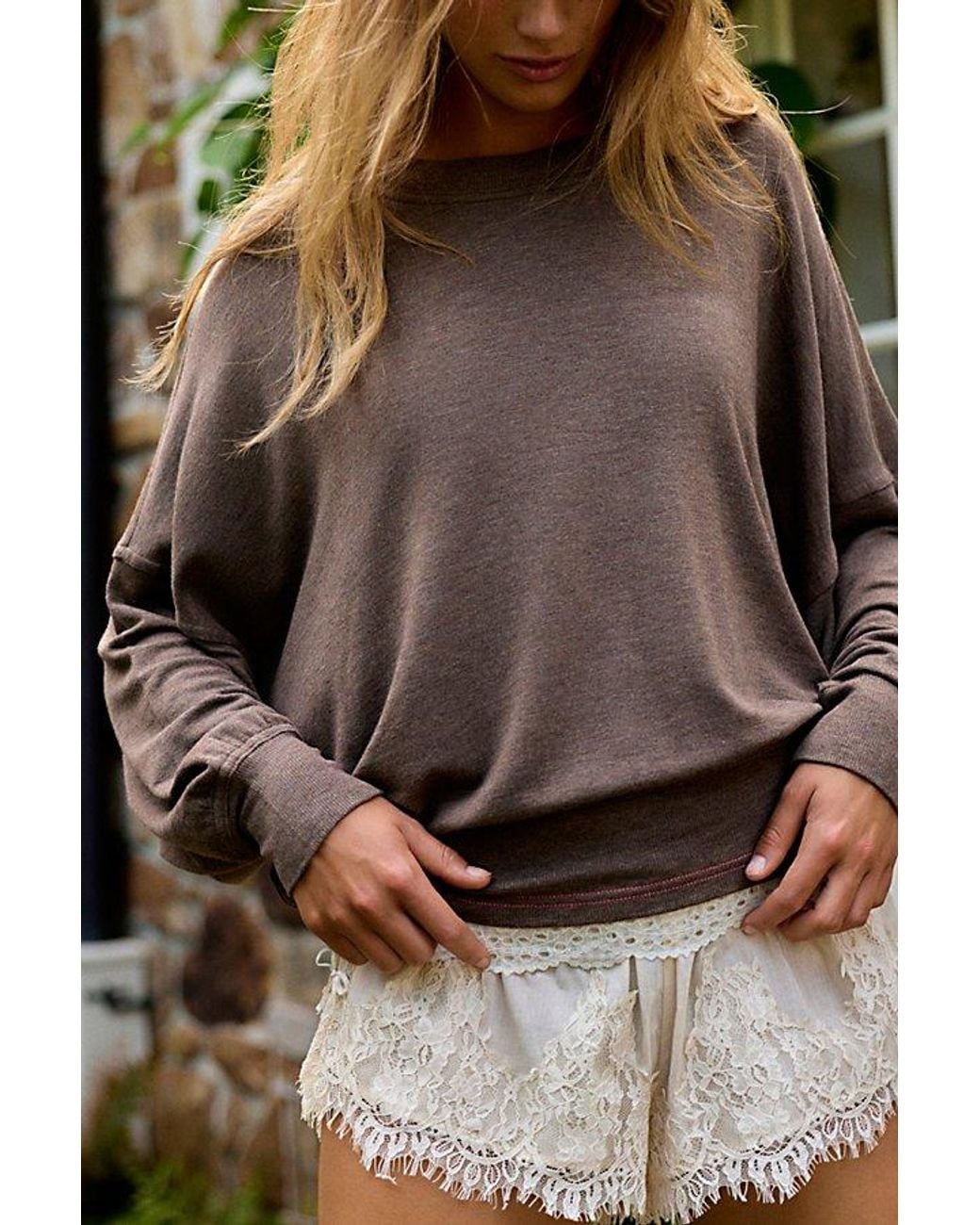 Intimately By Free People Black Dream State Pullover By
