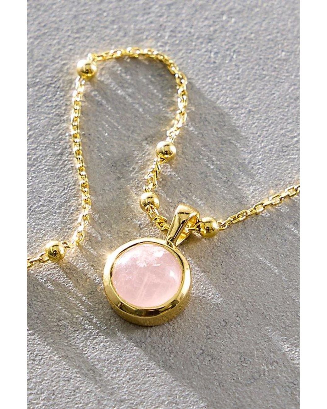 Daisy London Red Plated Healing Stone Necklace