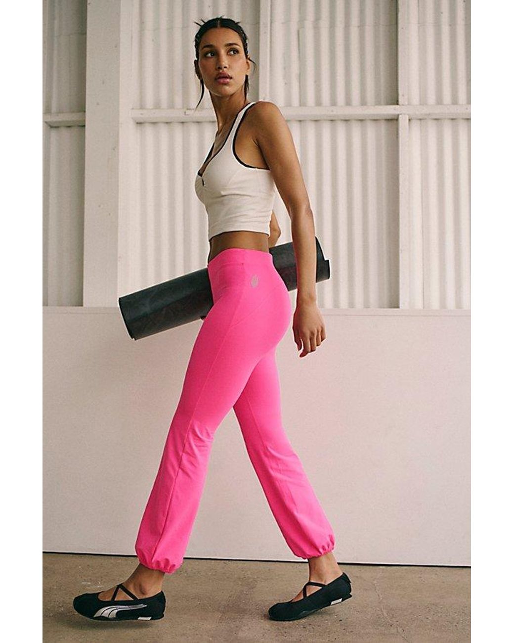 Fp Movement Pink Let's Bounce Bubble Pants