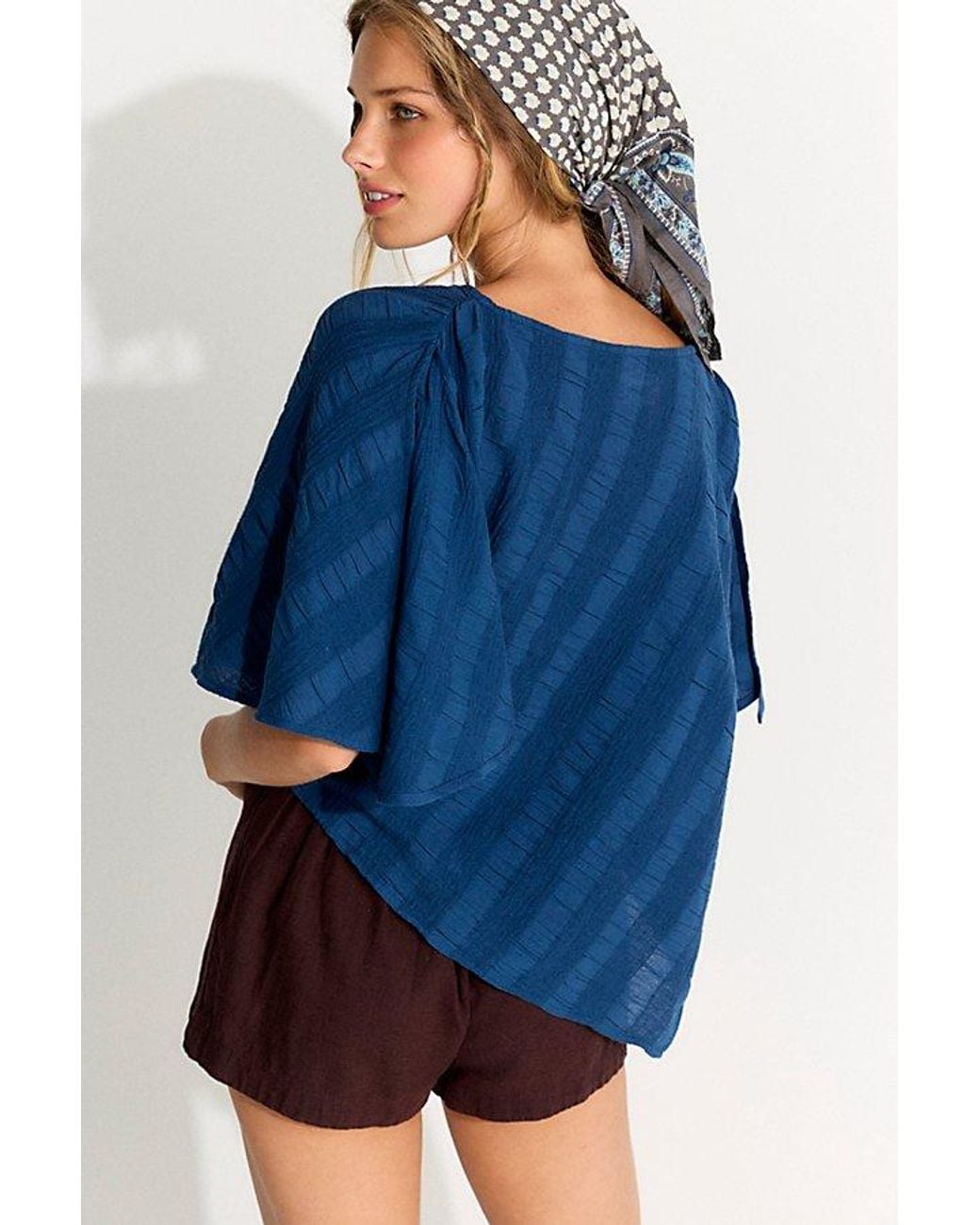 free-est Blue Bea Top By