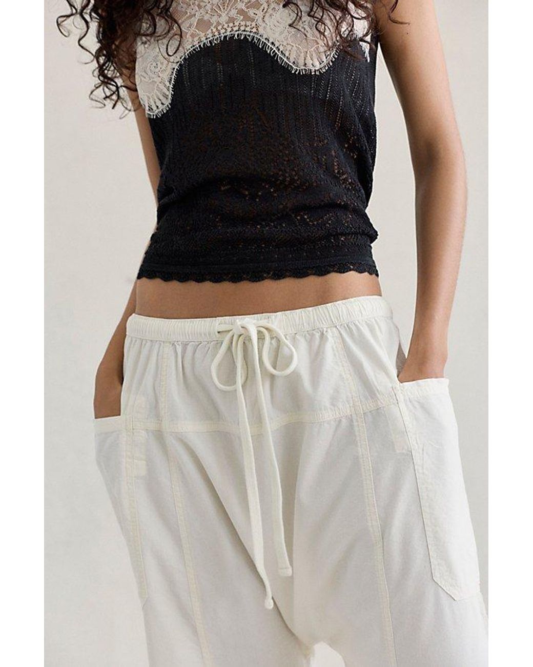 Free People Multicolor Need You Now Solid Cotton-Poplin Harem Pants