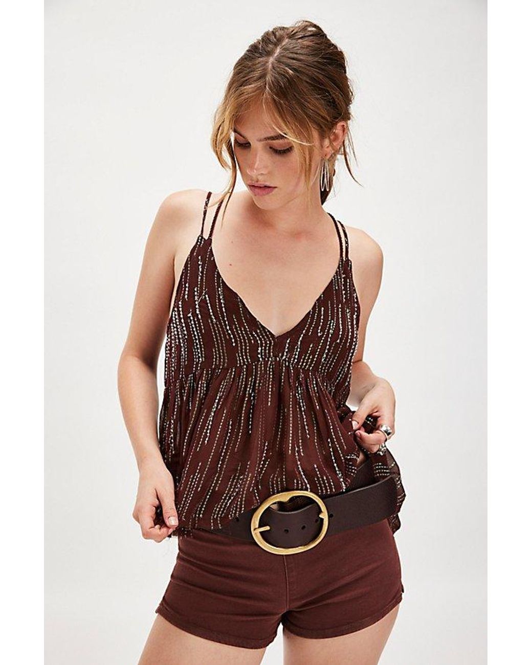 Intimately By Free People Brown Ariel Cami By