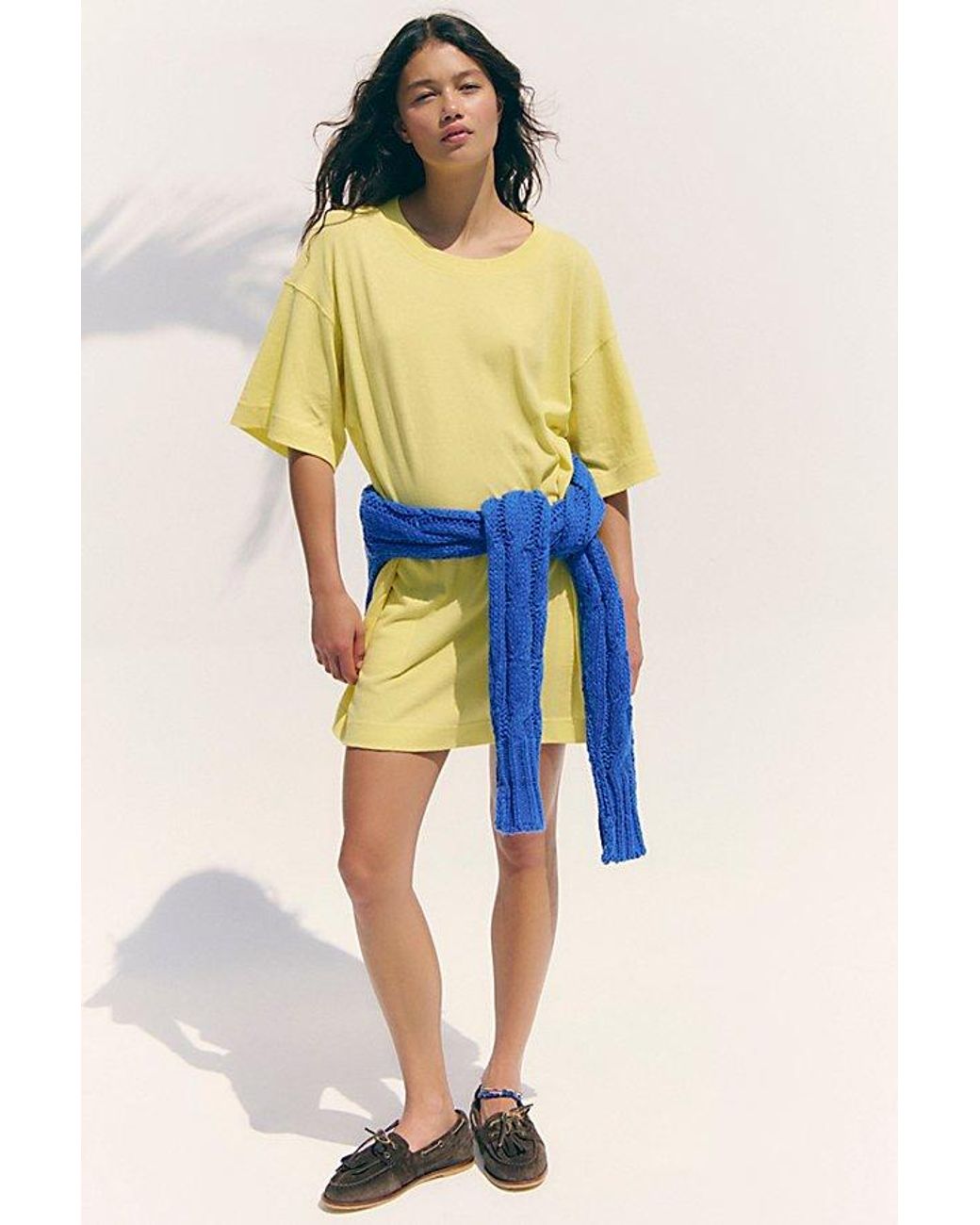 free-est Yellow Essential Extreme Tee Mini Dress By