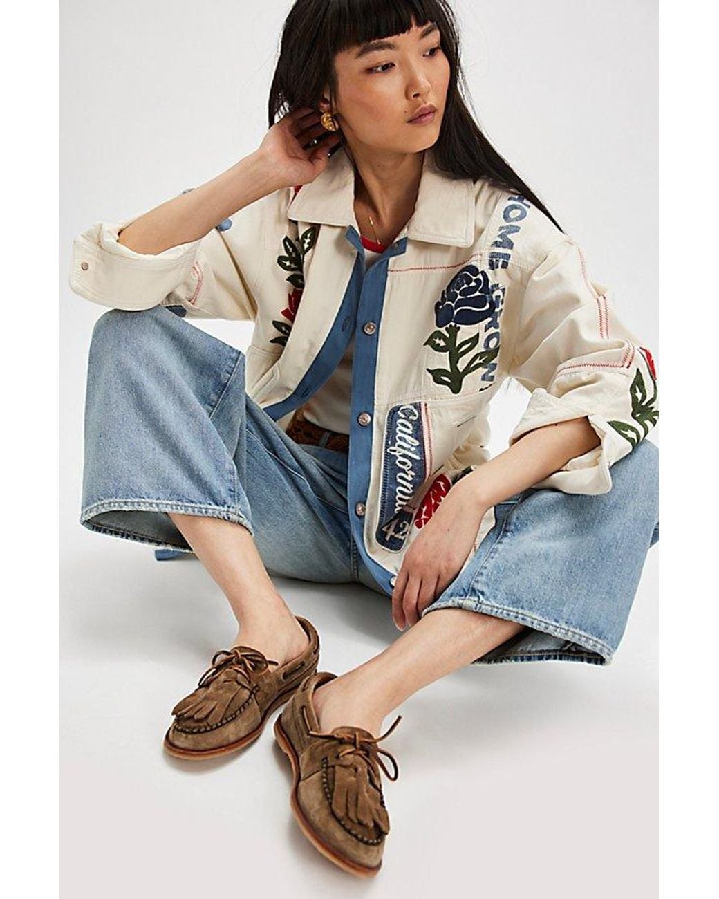 Free People Blue We The Free Benny Boat Shoes