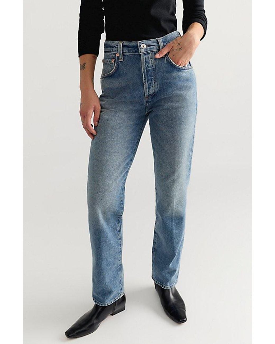 Citizens of Humanity Blue 90S French High Rise Straight Jeans