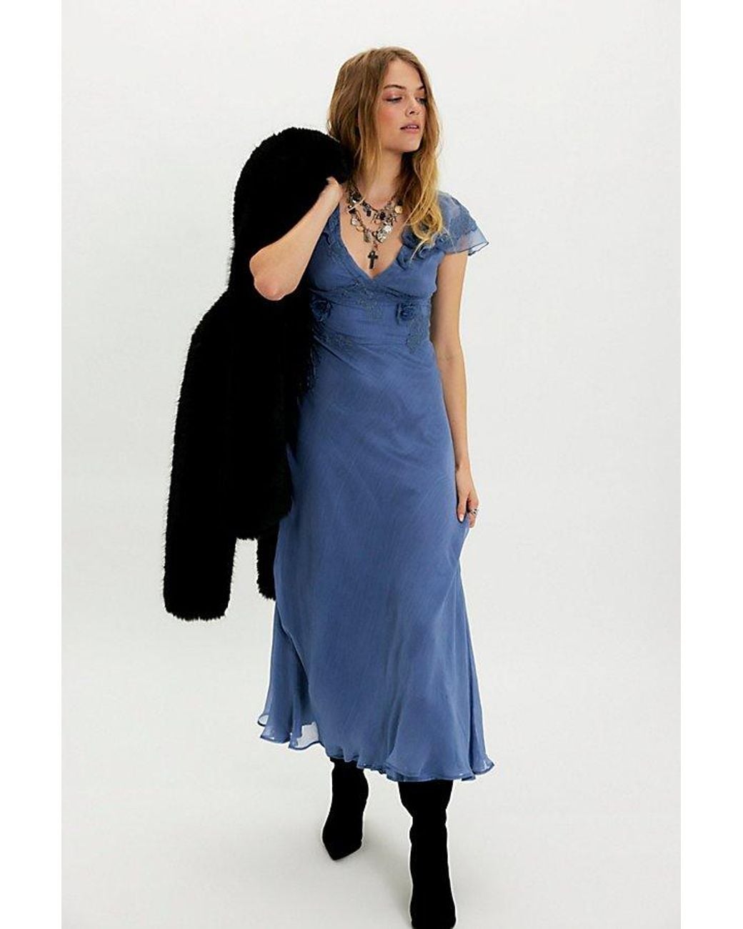 blue sunset dress Perfect Sunset Blue Mini Dress Large main image 1