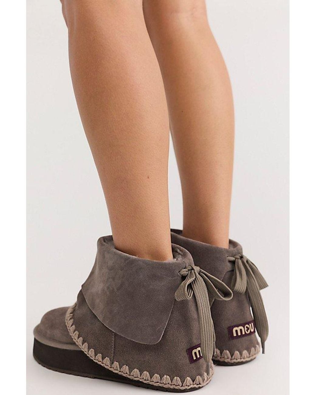 Mou Brown Foldover Platform Boots Shoe