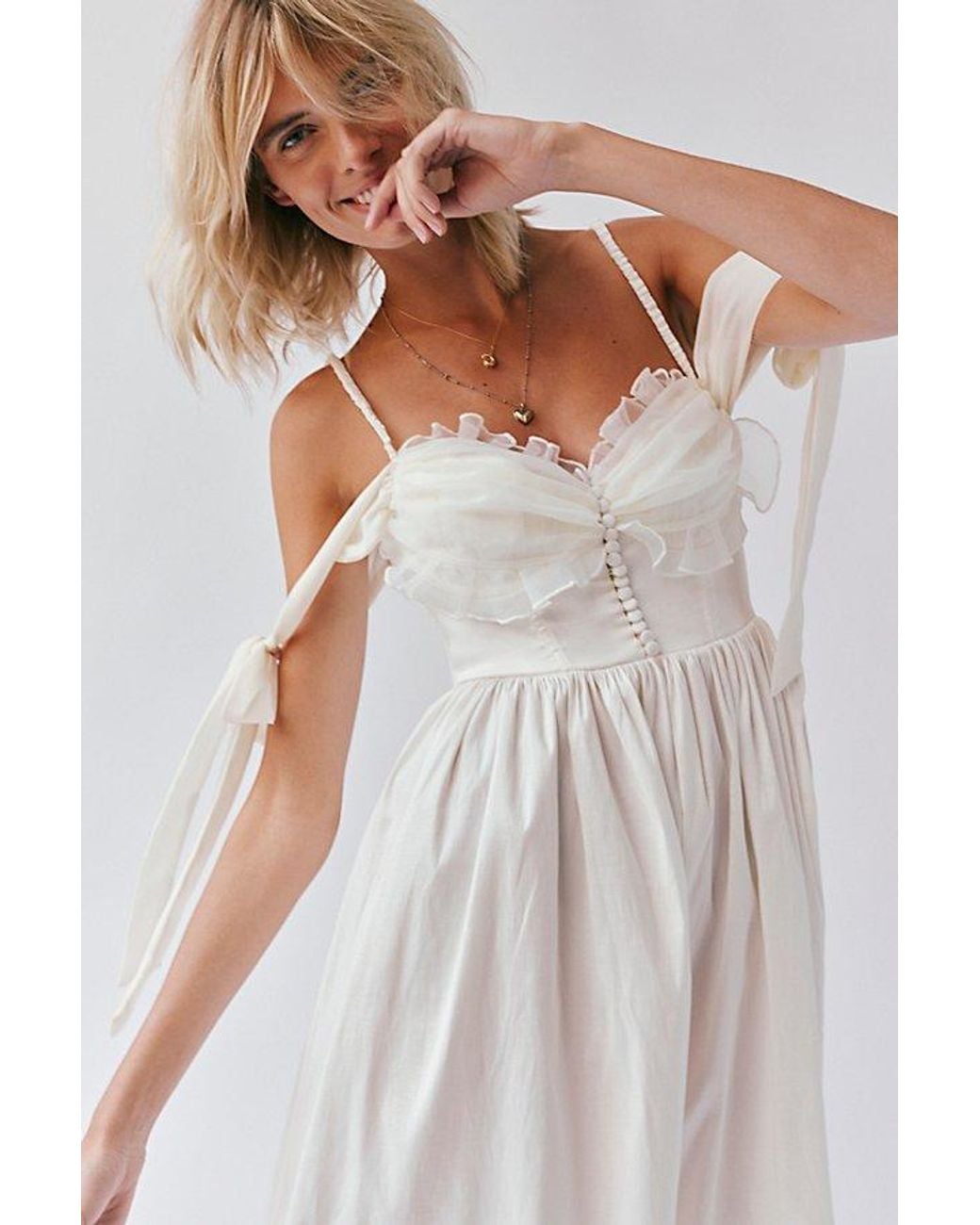 knee length dresses for ladies For Love & Lemons Bethany Midi Dress main image 1