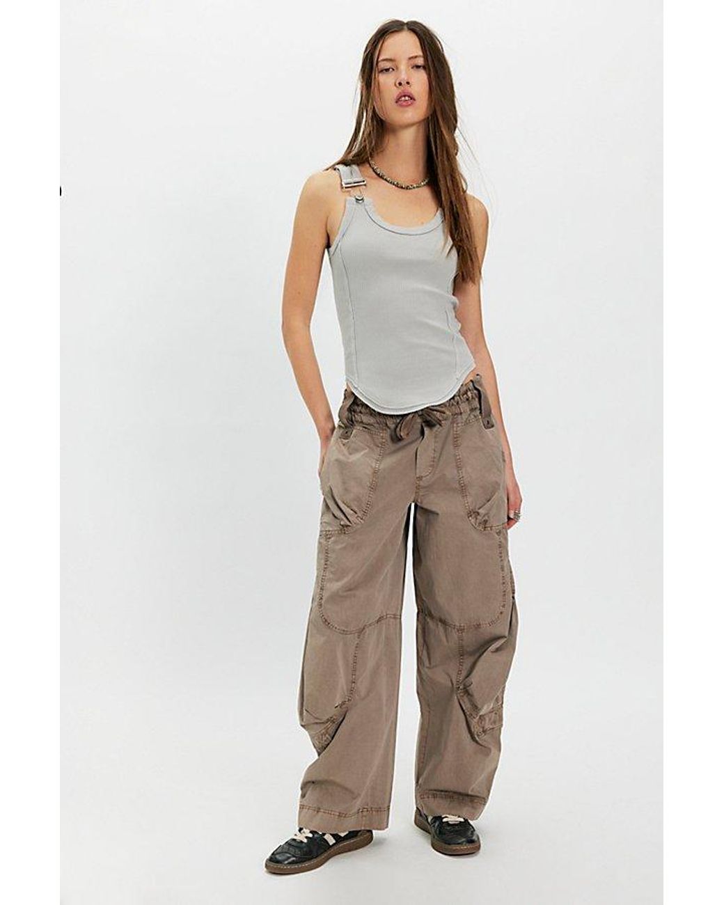 Free People Brown Jamie Tank Top